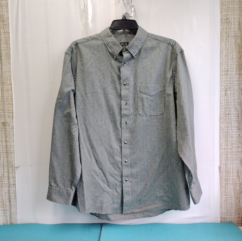 Jos A Bank Men's Travelers Collection Shirt Button Up Green - XL